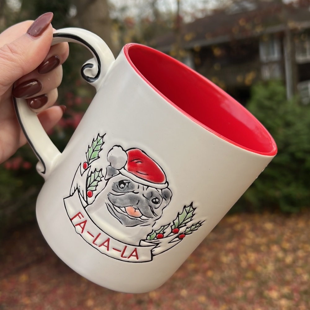 New Fa-La-La Pug PUG Christmas Beverage Mug from Spectrum